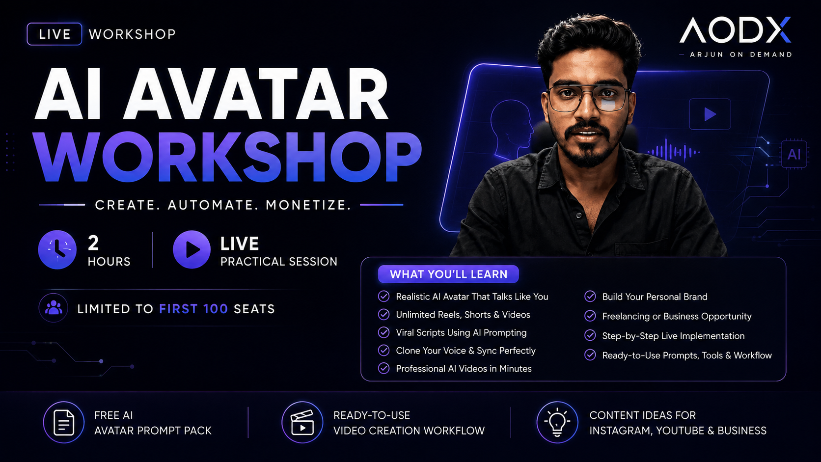 AI Avatar Mastery Workshop banner